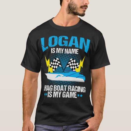 Drag Boat Driver Quote for Speedboat Racing Logan Tシャツ (正面)