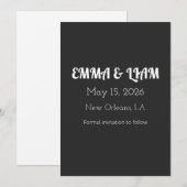 Drag & Drop Create Customized Celebration Invites セーブザデート (正面/裏面)