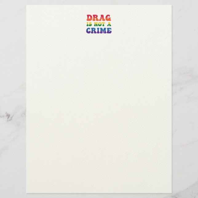 Drag Is Not A Crime レターヘッド (正面)