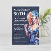 Drag queen lgbtq carnival festival glam glitz 招待状 (スタンド正面)