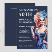 Drag queen lgbtq carnival festival glam glitz 招待状 (正面/裏面)