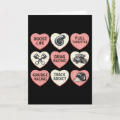 Drag Racing Valentine Candy Hearts カード (正面)