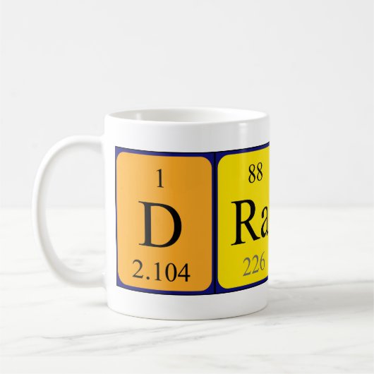 Dragana期別テーブル名mug コーヒーマグカップ (左)