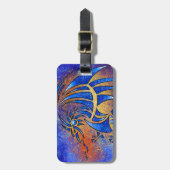 Dragissous V1 -青いドラゴン ラゲッジタグ (正面縦)