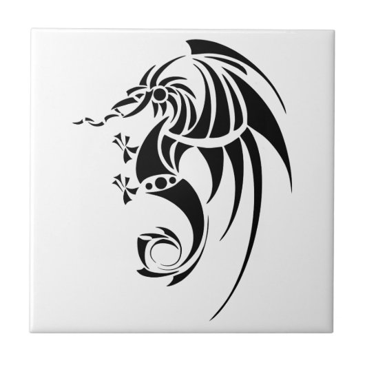 Dragissous V1 -黒いドラゴン タイル (正面)