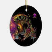 DRAGOの紫色の紫色のモノグラム セラミックオーナメント (右)