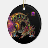 DRAGOの紫色の紫色のモノグラム セラミックオーナメント (左)