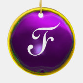 DRAGOの紫色の紫色のモノグラム セラミックオーナメント (裏面)