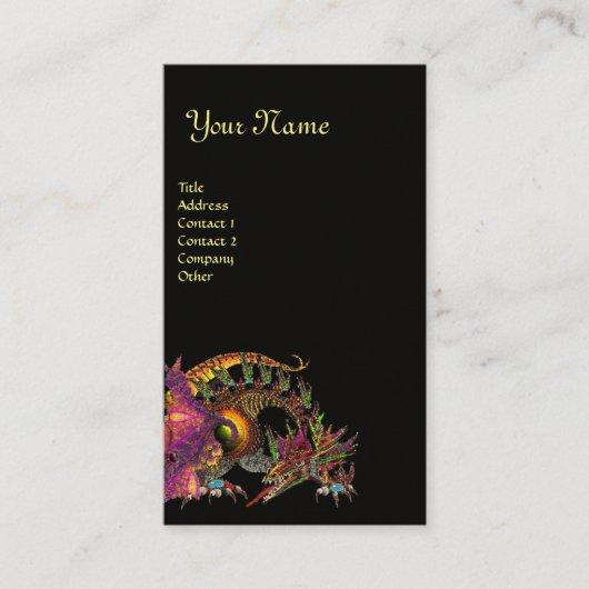 DRAGOモノグラム、黒い紫 名刺 (正面)