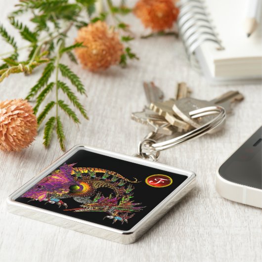 DRAGO, Red Ruby Gem Monogram キーホルダー (側面)