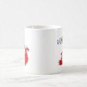 DRAGON302 RED CARTOON DRAGON CUTE HAPPY KIDS GRAP コーヒーマグカップ (中央)