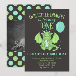 Dragon 1st Birthday招待状(オプション) 招待状