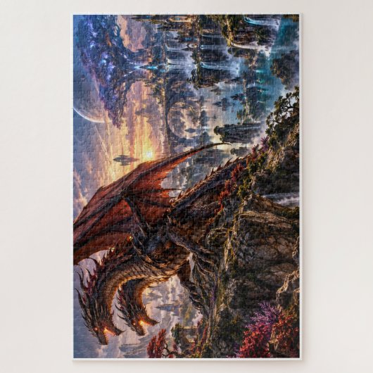 Dragon à deux têtes et Royaume enchanté ジグソーパズル (縦)