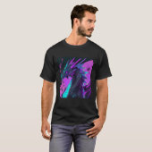 Dragon Aesthetic Style Japan Vaporwave 80s 90s Tシャツ (正面フル)