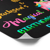 Dragon and Unicorn welcome party sign Magic party ポスター (角)