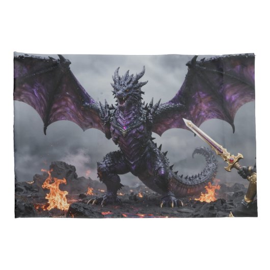 Dragon and Warrior Confrontation 枕カバー (裏面-右)