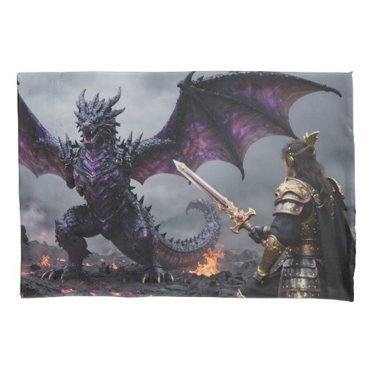 Dragon and Warrior Confrontation 枕カバー (正面左)