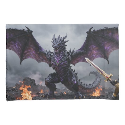 Dragon and Warrior Confrontation 枕カバー (正面右)