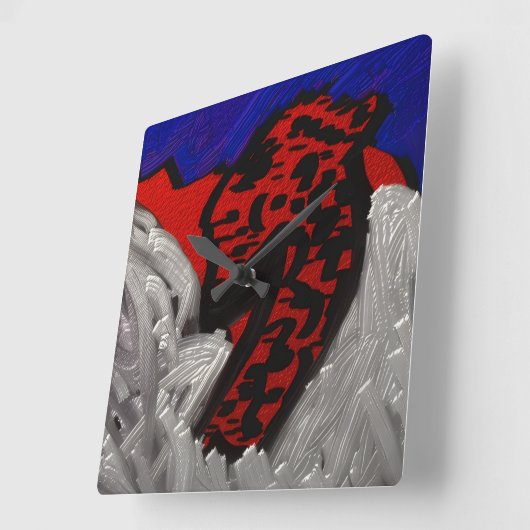 Dragon Angel スクエア壁時計 (傾斜)