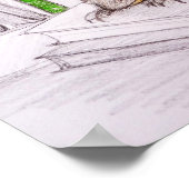 Dragon Baby Bibliophile Book Lover Librarary ポスター (角)