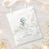 Dragon Baby Shower Boy Blue Cute Little Dragon フェイバーバッグ (クリップ留めされた状態)
