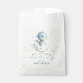 Dragon Baby Shower Boy Blue Cute Little Dragon フェイバーバッグ (正面)