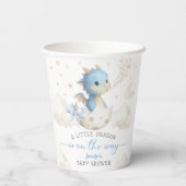 Dragon Baby Shower Boy Blue Cute Paper Cups 紙コップ (裏面)