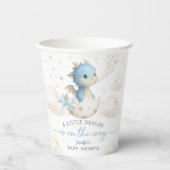 Dragon Baby Shower Boy Blue Cute Paper Cups 紙コップ (正面)