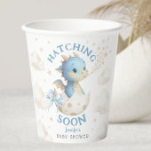 Dragon Baby Shower Boy Blue Hatching Soon  紙コップ