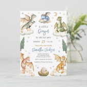 Dragon Baby Shower Invitation 招待状 (スタンド正面)