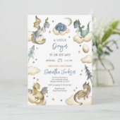 Dragon Baby Shower Invitation 招待状 (スタンド正面)