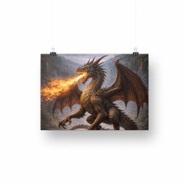 Dragon Battle Home & Gaming Room Decor フォトプリント
