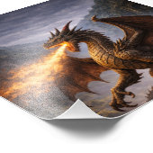 Dragon Battle Home & Gaming Room Decor フォトプリント (角)