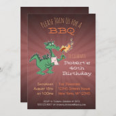 Dragon BBQパーティーの招待 招待状 (正面/裏面)