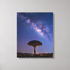 Dragon Blood Tree Milky Way Canvas  Ancient Nature キャンバスプリント