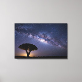 Dragon Blood Tree Milky Way Canvas  Ancient Nature キャンバスプリント