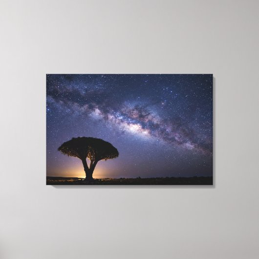 Dragon Blood Tree Milky Way Canvas  Ancient Nature キャンバスプリント (正面)