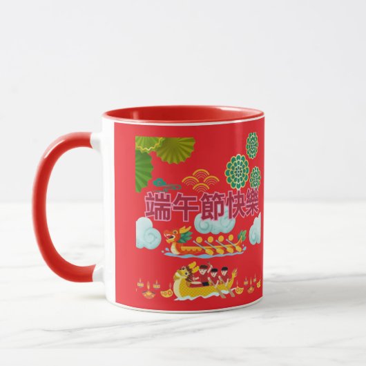 Dragon boat harmony bright red マグカップ (左)