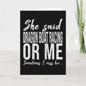 Dragon Boat Racing funny gift idea カード (正面)