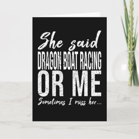 Dragon Boat Racing funny gift idea カード (正面)