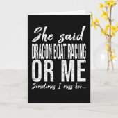 Dragon Boat Racing funny gift idea カード (黄色い花)