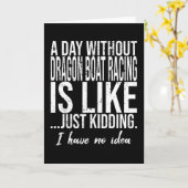 Dragon Boat Racing funny gift idea カード (黄色い花)