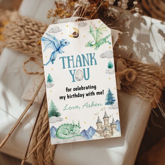 Dragon Boy Birthday Thank You ギフトタグ