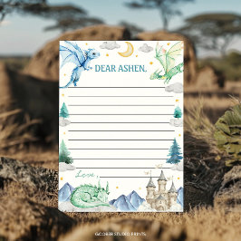 Dragon Boy Birthday Time Capsule Note Message Card サンキューカード