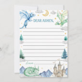 Dragon Boy Birthday Time Capsule Note Message Card サンキューカード (正面)