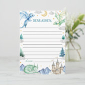 Dragon Boy Birthday Time Capsule Note Message Card サンキューカード (スタンド正面)