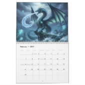 Dragon Calendar カレンダー (2月 2027)