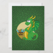 Dragon cartoon birthday print invitations 招待状 (裏面)