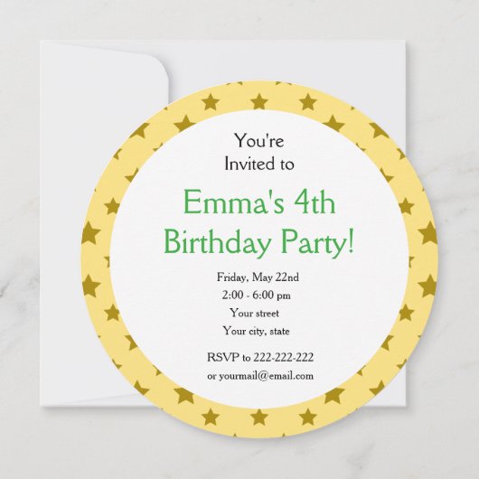 Dragon cartoon birthday print invites 招待状 (裏面)