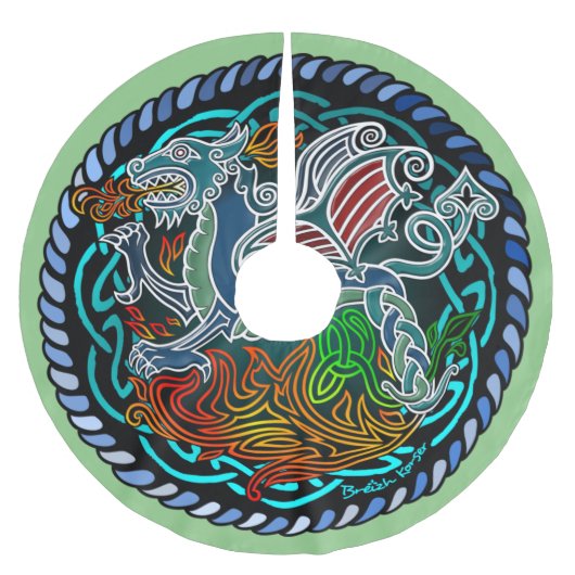 Dragon celtique ブラッシュドポリエステルツリースカート (正面)